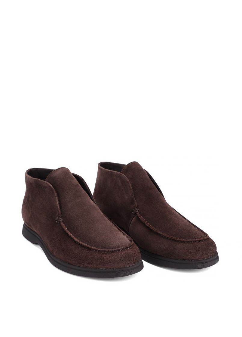 Коричневые осенние мужские ботинки 9361dh-111-774r коричневый замша Miguel Miratez