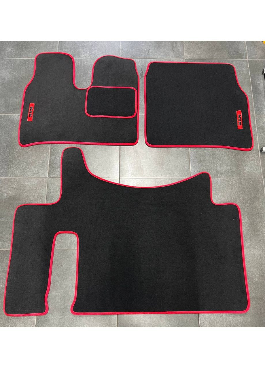 Ворсовые коврики в салон для MAN 2020+ Ворс Премиум Фортуна Красный Beltex TGX (363823470)