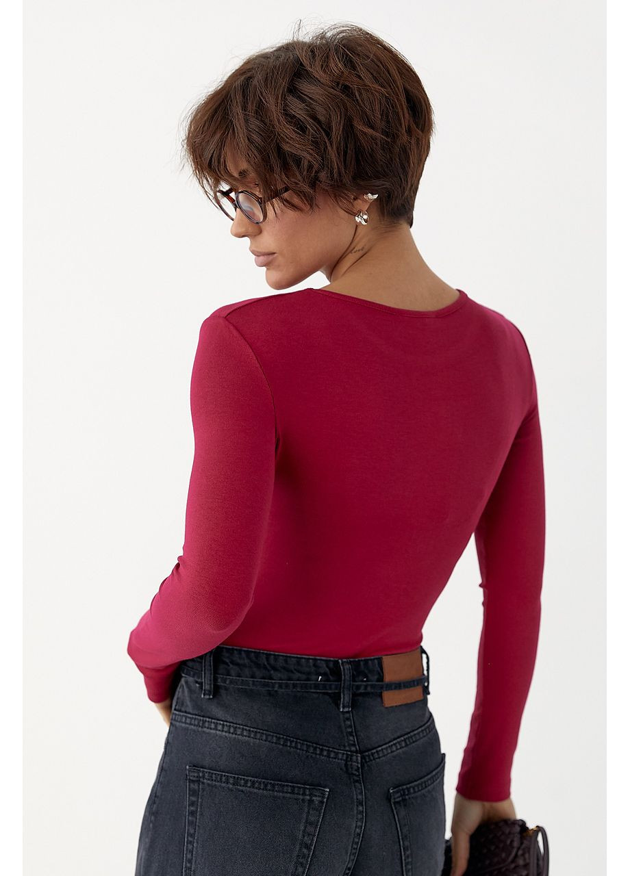 Трикотажное боди с длинными рукавами Lurex (369327152)