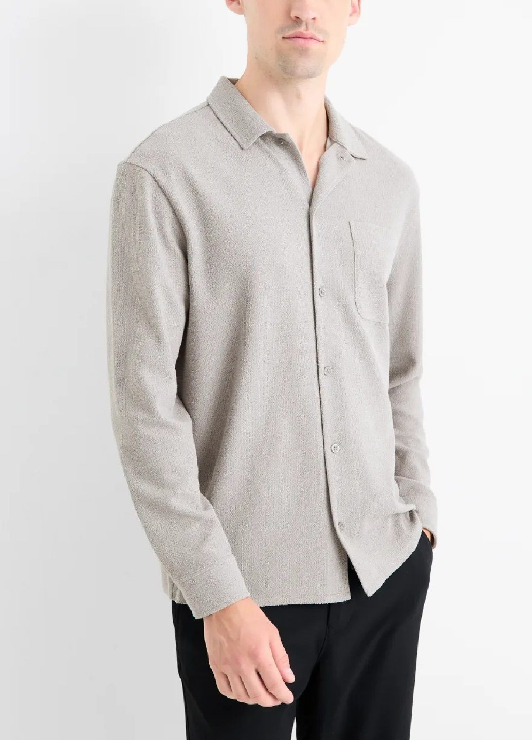 Серая повседневный рубашка однотонная C&A