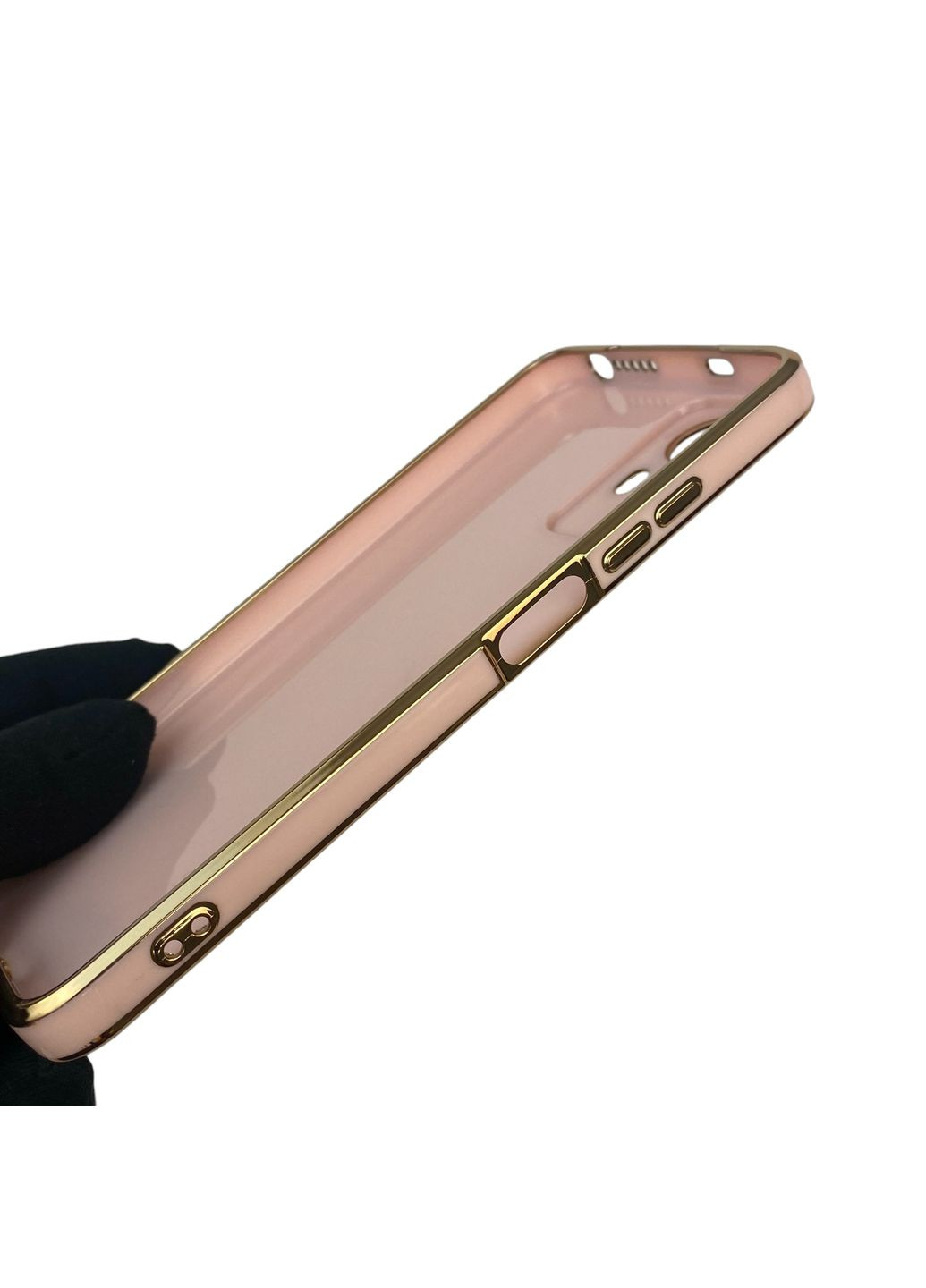 Чехол для Redmi Note 12S 4G с кольцом MagSafe с золотой окантовкой на редми нот 12с пудровый gs1 Xiaomi (366236482)