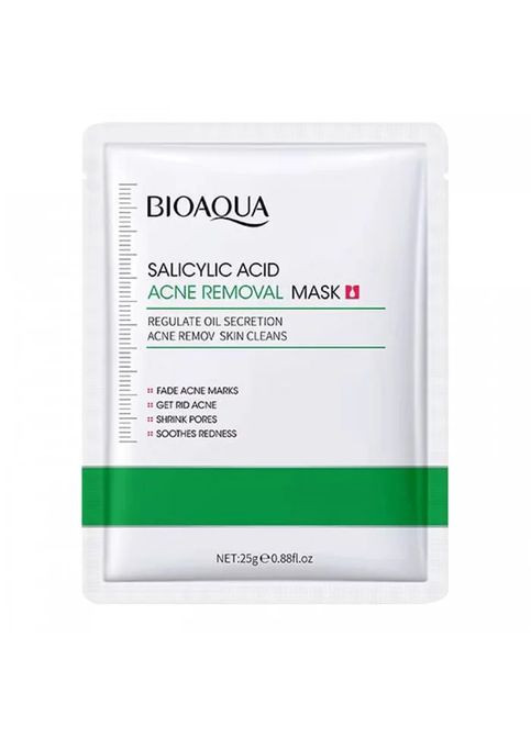 Тканинна маска для обличчя з саліциловою кислотою від акне та запалень для проблемної шкіри 25 г Bioaqua (361865966)
