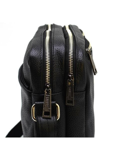 Сумка планшет через плече для документів та для телефону чоловіча з натуральної шкіри середня Чорний 36999 TARWA (367164774)