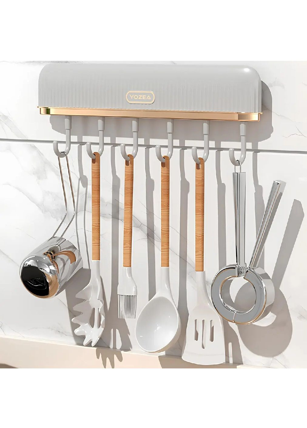 Настенная вешалка органайзер с крючками устойчивостью к влаге деформации на 6 крючков для ванны кухни (480789-Prob) Unbranded (342616788)