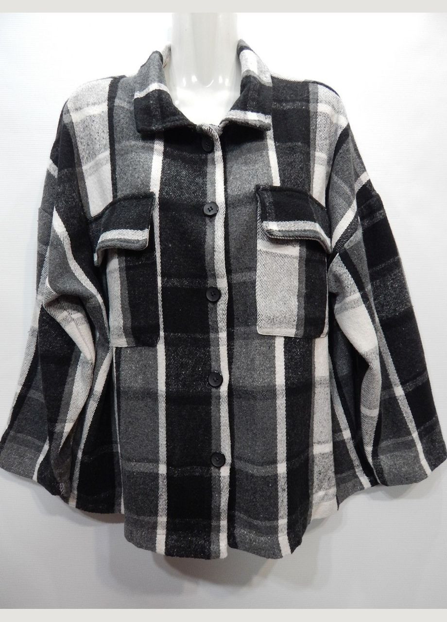 Сорочка-куртка щільна фірмова жіноча фланель Oversize UKR 50-54 105TR (тільки в зазначеному розмірі) Boohoo (317352641)