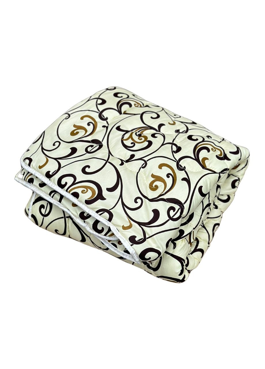 Одеяло холлофайбер односпальное 150х210 молочное Абстракция осень/зима/весна KL189 Ananasko (316505076)