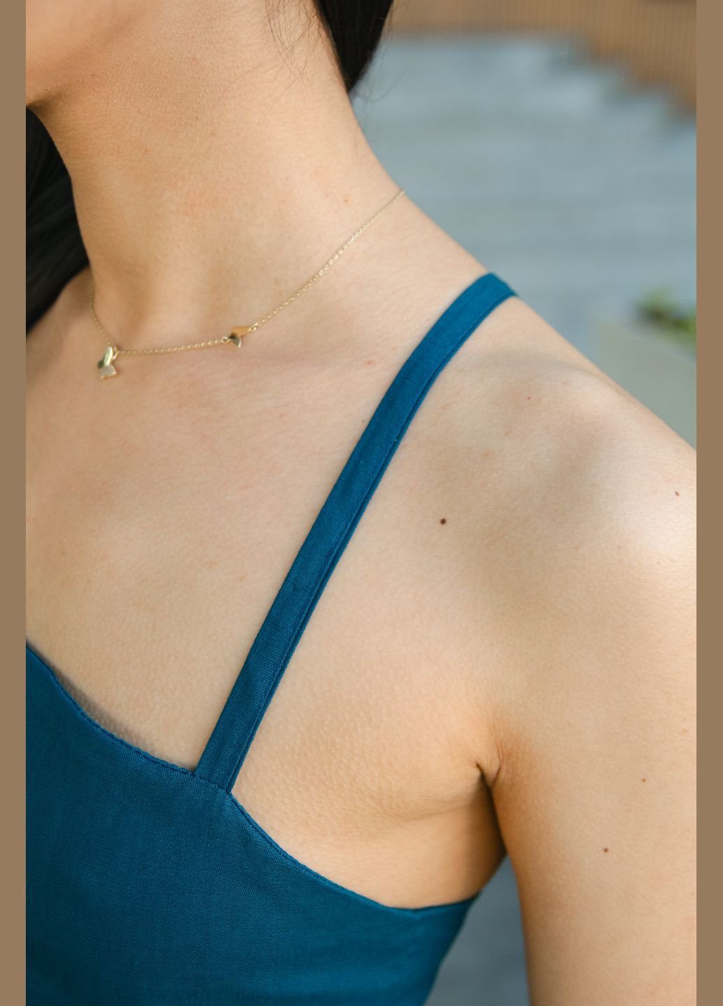 Летний женский сарафан женский «line» интрудер изумрудный Intruder