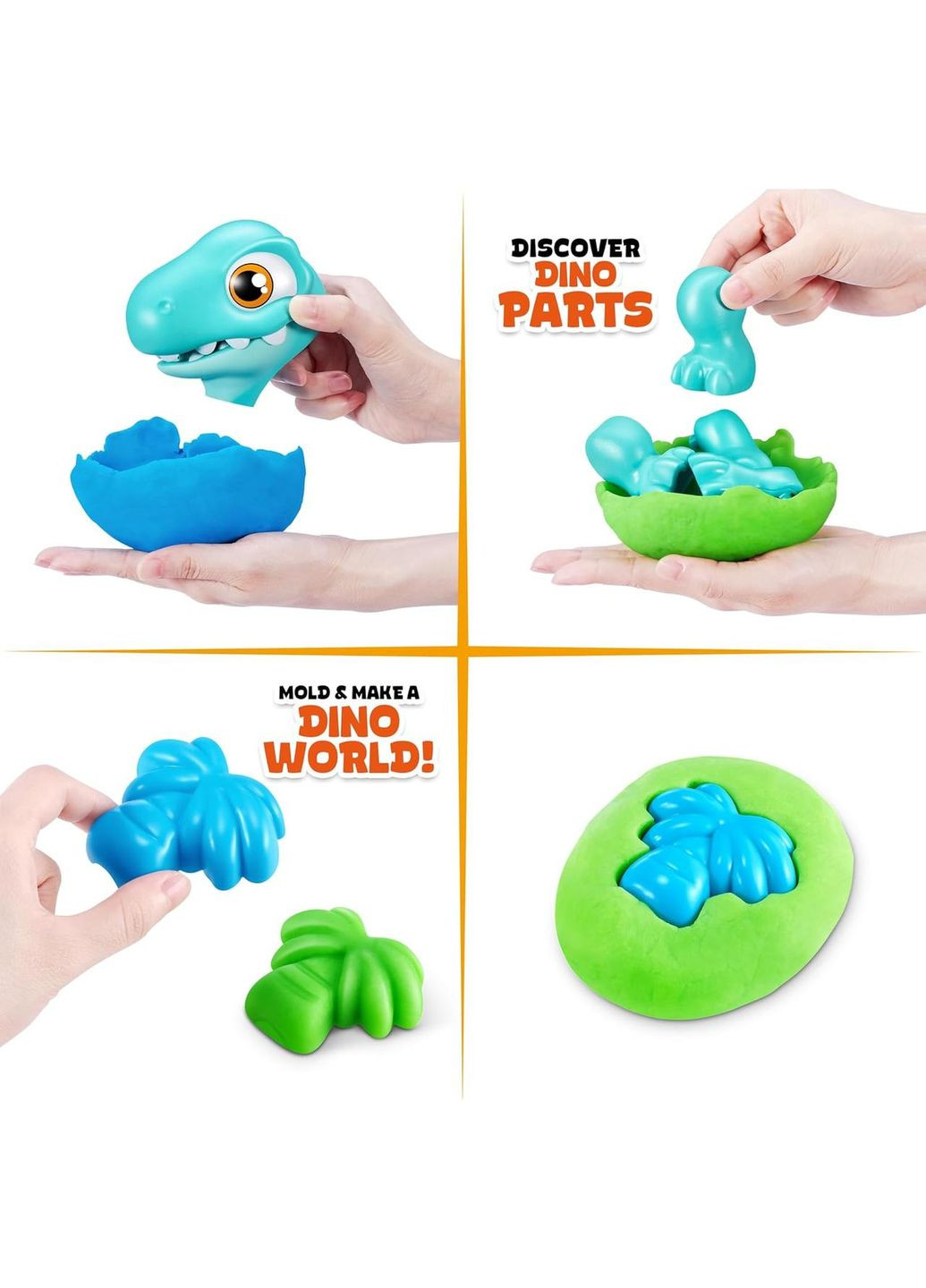 Игровой набор с динозавром Бронтозавр и тестом для лепки Smashers Junior Dino Dig Large Egg Brontosaur Zuru (338426063)