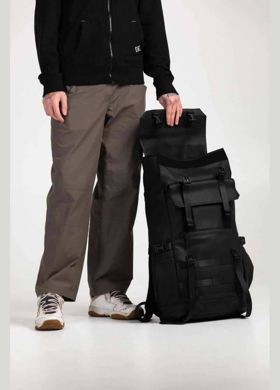 Туристичний рюкзак чорний екошкіра унісекс ToBeYou Turist Max (322425679)