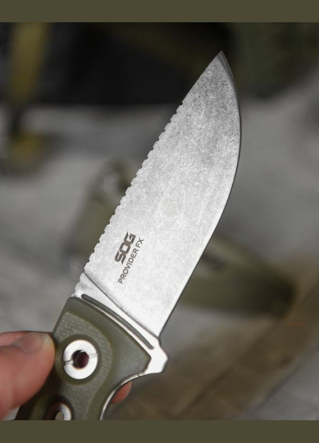 Охотничий складной нож SOG с чехлом No Brand (314745174)