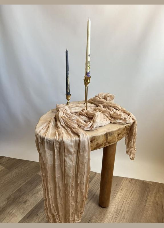 Бежева драпірувальна доріжка на стіл 300×65 см — декор для свята, весілля, фотозони No Brand (346591207)