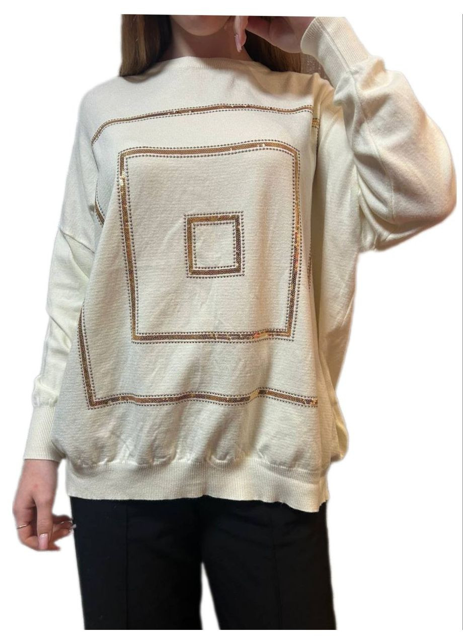 Молочний демісезонний джемпер No Brand