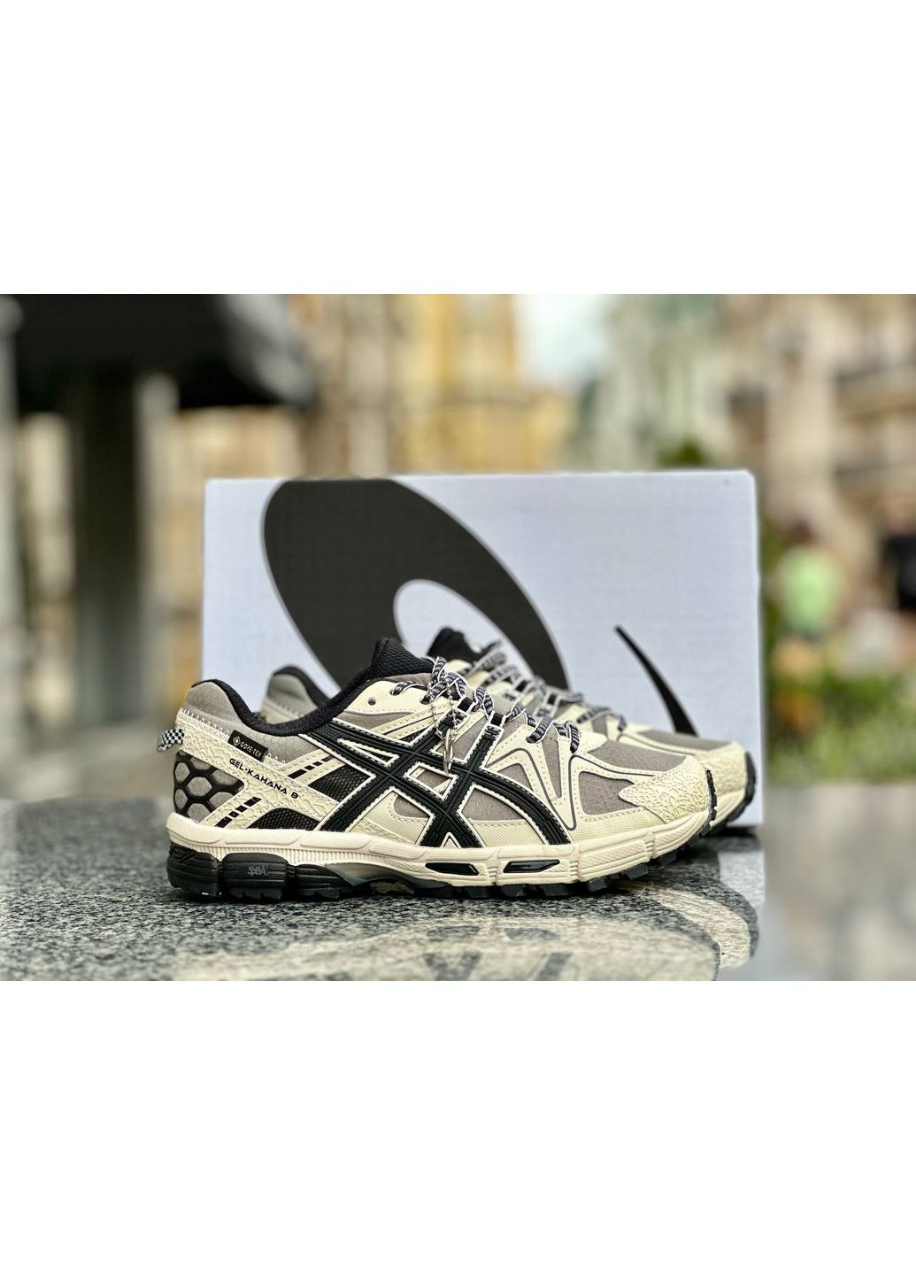 КРОССОВКИ ЖЕНСКИЕ ASICS GEL-KAHANA 8 GORE-TEX BEIGE WHITE BLACK АСИКС ГЕЛЬ КАХАНО No Brand чёрные демисезоны (367174456)