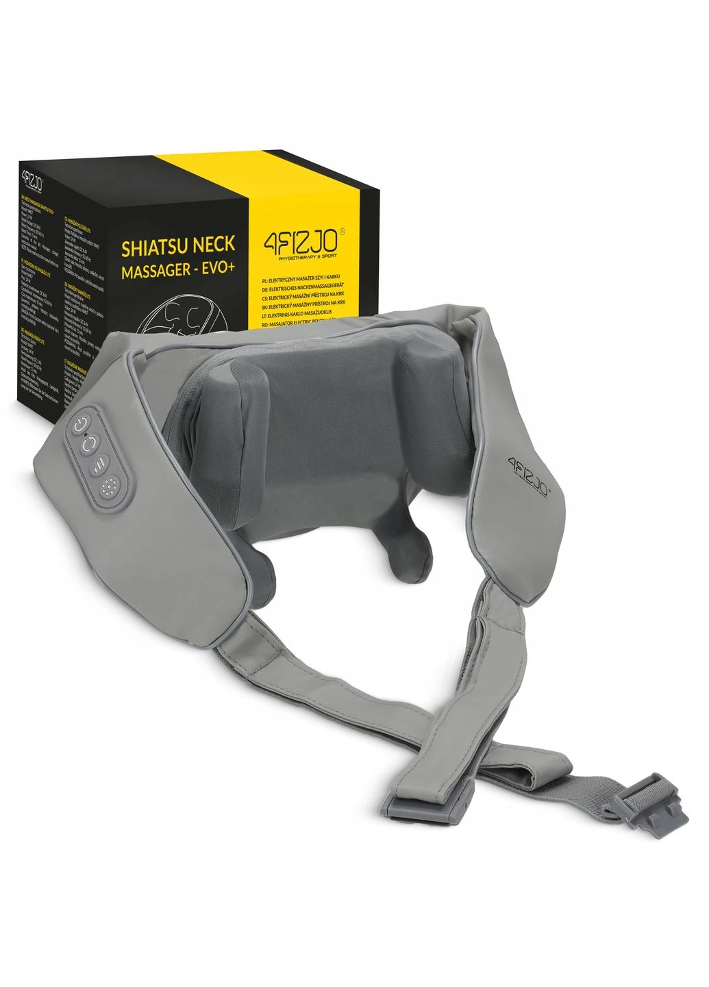 Накидка-массажер Shiatsu Evo+ для шеи и спины, аккумуляторный Grey (P-5905973404150) 4FIZJO (314903167)