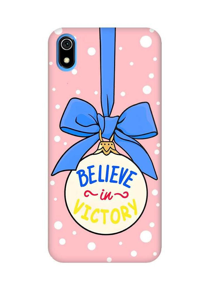 Матовый розовый чехол на Xiaomi Redmi 7A Елочная игрушка (патриотический принт 135) Creative (362965401)