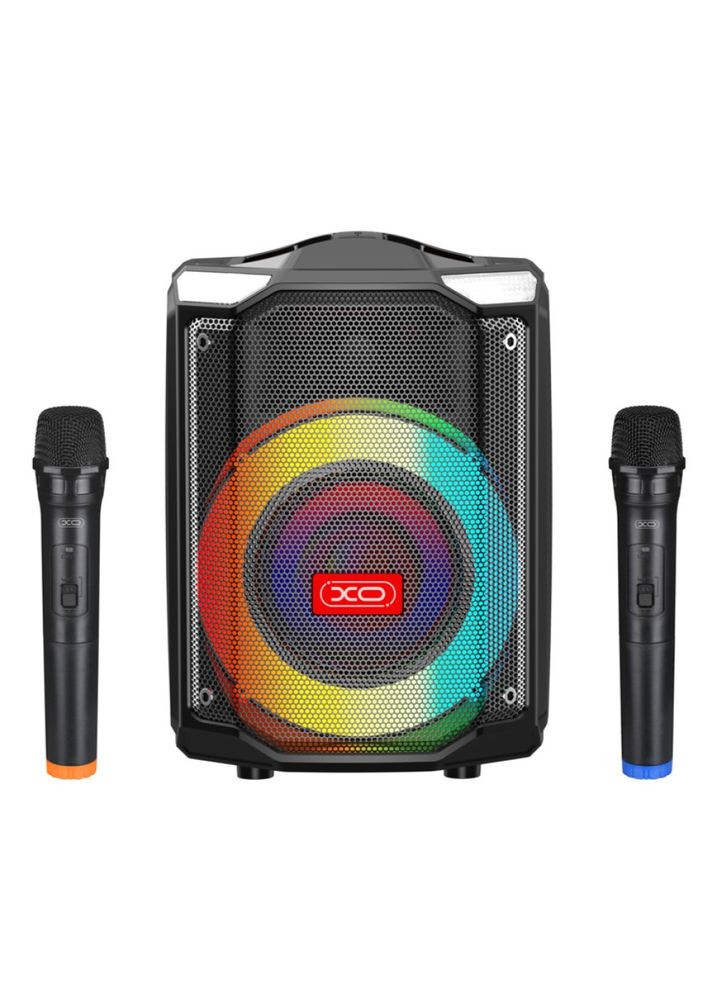 Портативна колонка F48 Dual Wheat 8inch Phantom RGB 40W з 2-ма мікрофонами (з дистанційним керуванням) (29,8*29,8*43,5 см) XO (369158158)