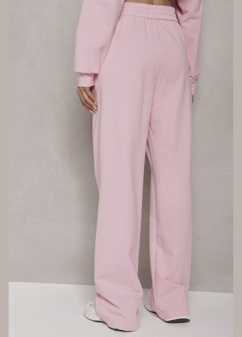 Розовые спортивные демисезонные прямые брюки Let's Shop
