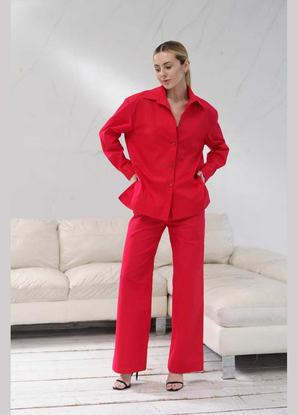 Жіночий костюм "Alessandra long” малиновий No Brand (360072068)