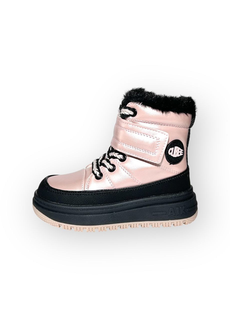 Дитячі зимові чоботи для дівчаток, рожеві, розмір 27-17,5 см. Clibee (371996540)