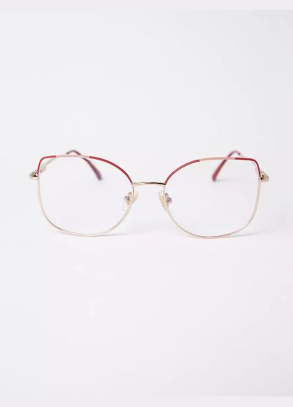 Жіночі фотохромні окуляри для зору +2.00 червоні БлюБлокер Антиблік Fabia Monti (337171385)