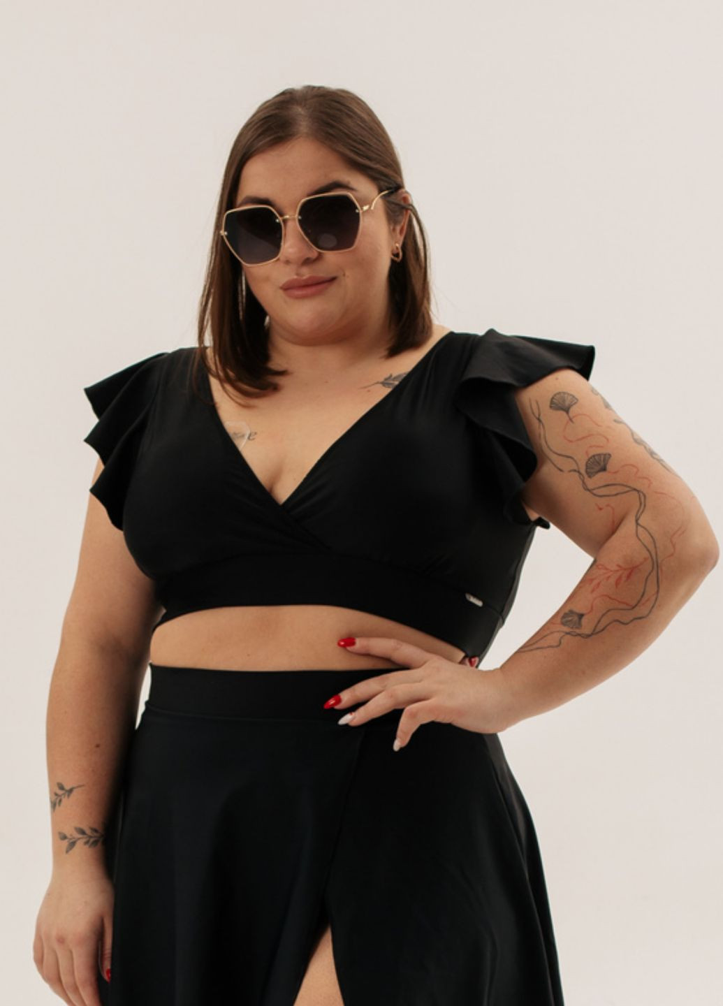 Купальный топ с рукавами-крыльями Ods (322566129)