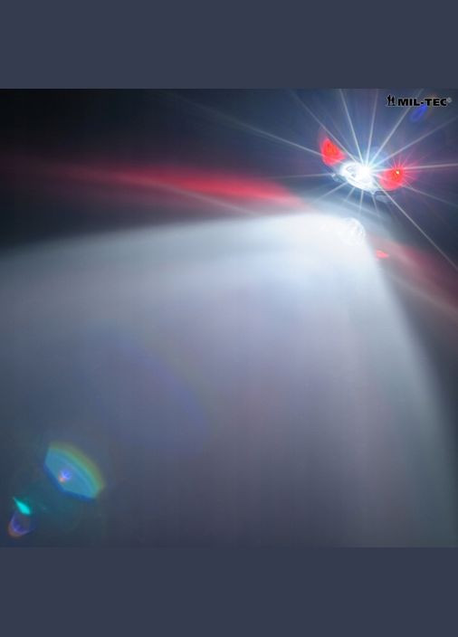 Налобний тактичний ліхтарик CREE XPE з червоним та білим світлом (15168002) Mil-Tec (292734710)
