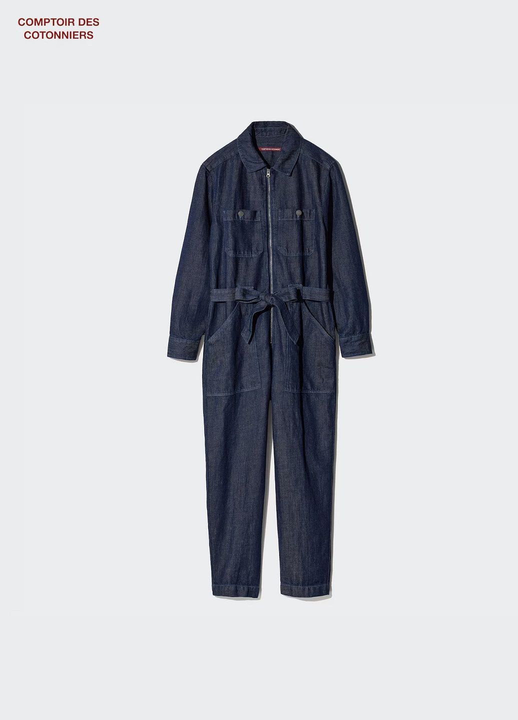 Комбинезон Uniqlo однотонный тёмно-синий