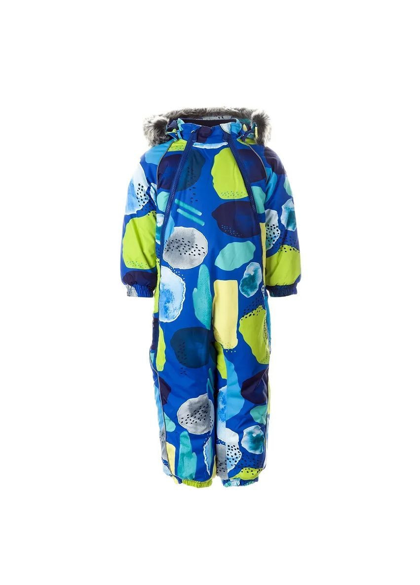 Синяя детский зимний комбинезон orion, р.80, синий с принтом () Huppa 36300030-14635-080