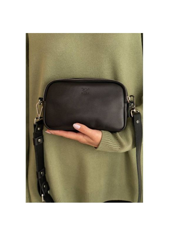 Поясная сумка женская кожаная через плечо Holly Черный The Wings (302007407)