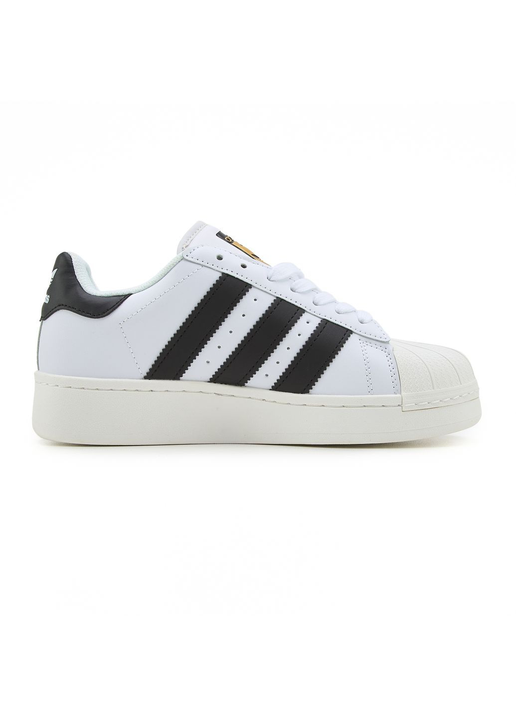 Черные демисезонные кроссовки мужские adidas superstar white black platform адидас суперстар No Brand
