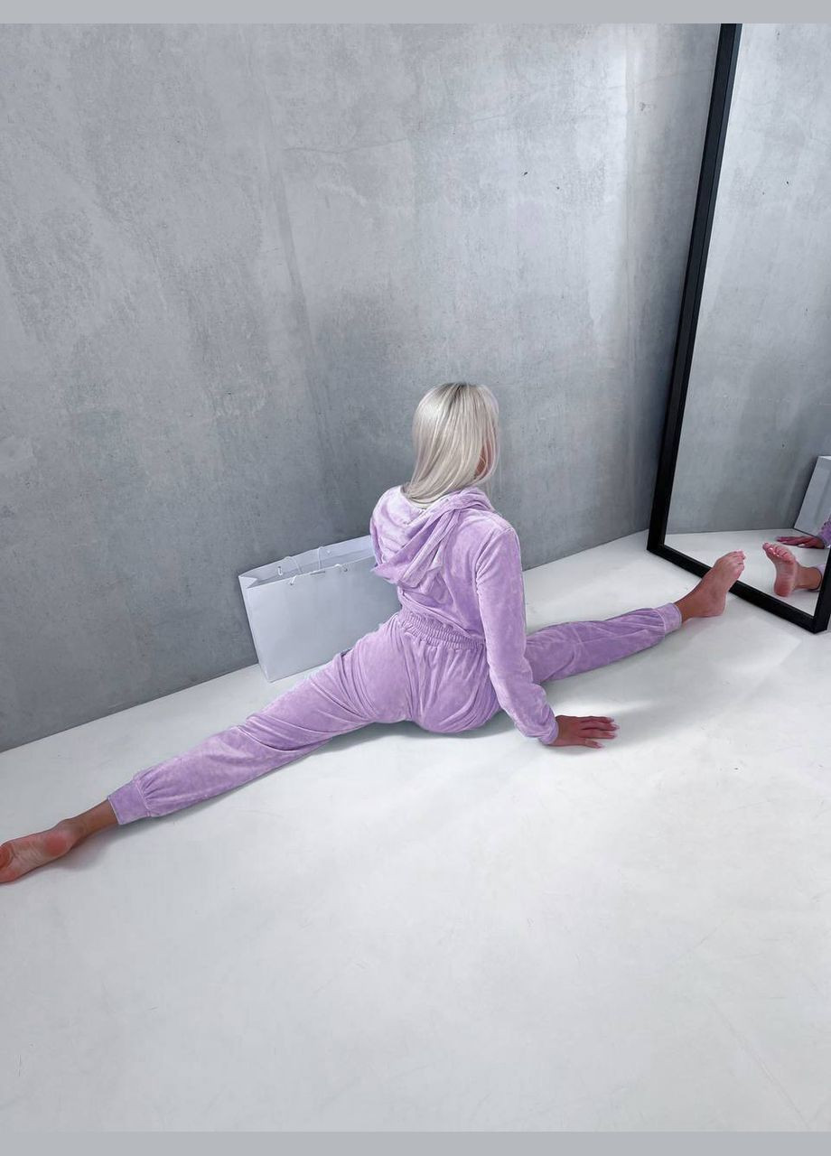 Женский комбинезон No Brand комбинезон-брюки однотонный лавандовый спортивный, домашний, повседневный, кэжуал, денил