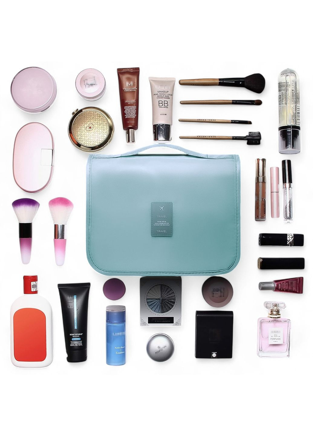 Органайзер-косметичка LoveYouHome универсальная для путешествий и хранения бирюзовая 24х19х9 см Love You (337094325)