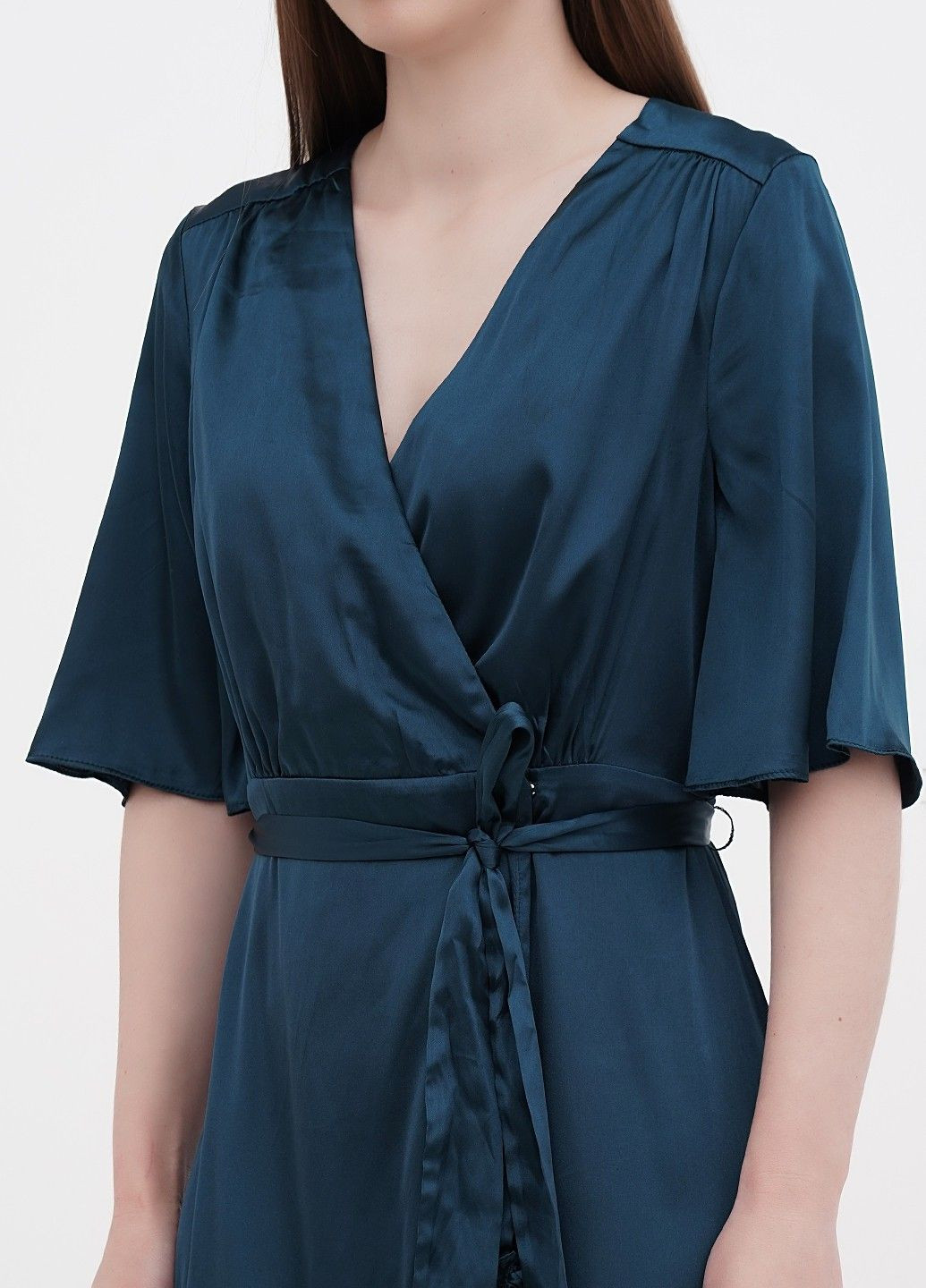 Изумрудное коктейльное платье Bishop + Young однотонное