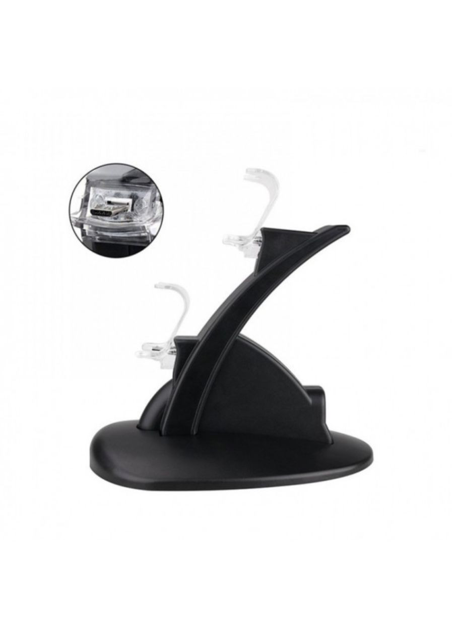 Зарядная док станция для геймпадов джойстика PlayStation 4 (PS4 / PS4 Slim / PS4 Pro) Dualshock 4 Черный No Brand (338228729)