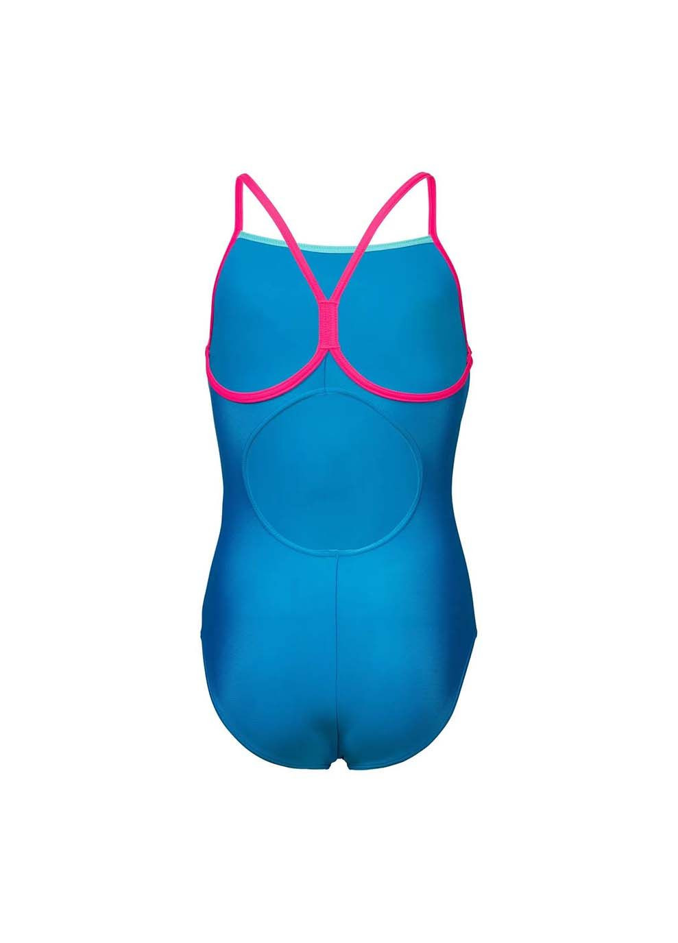 Синій демісезонний купальник закритий для дівчат swimsuit light drop solid синій Arena