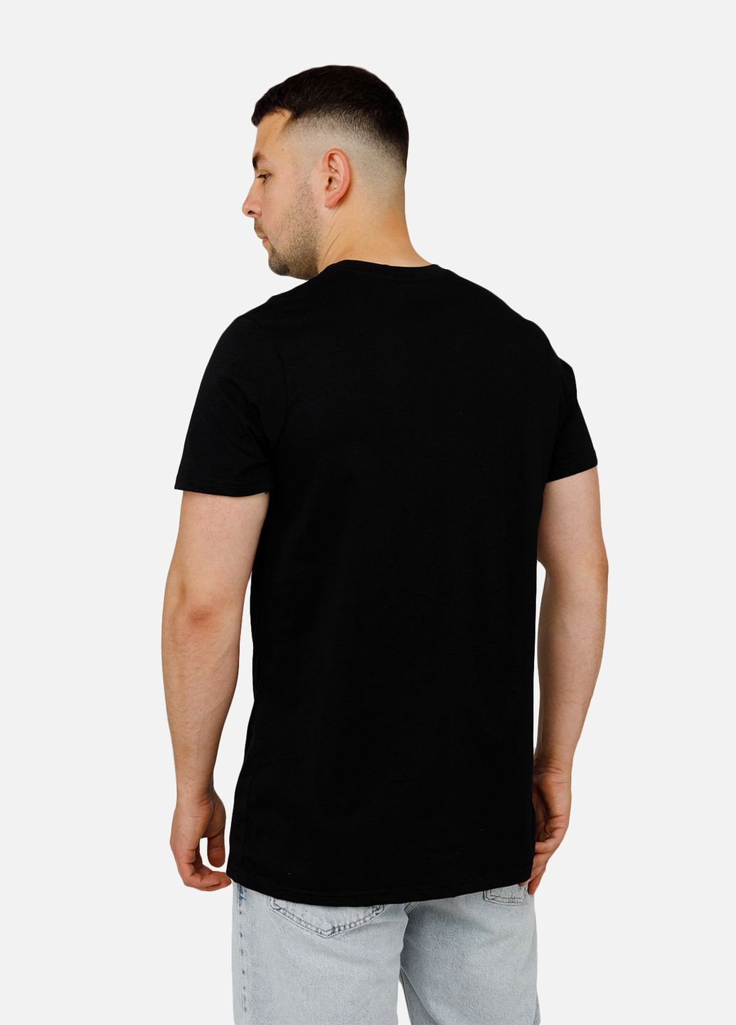 Черная мужская патриотическая футболка с коротким рукавом цвет черный cb-00253257 Yuki