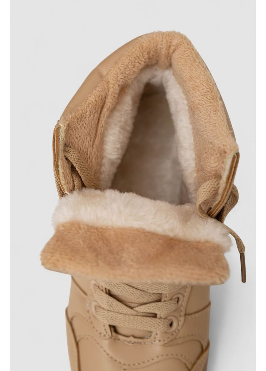 Кросівки жіночі зимові на хутрі,, 248RAJ04 Stilli темно-бежеві всесезони (369505923)