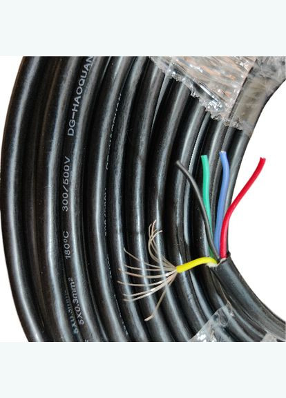 Кабель 6,5 мм силіконовий багатожильний 5 дротів 22 AWG у силіконовій оболонці HOM (341327272)