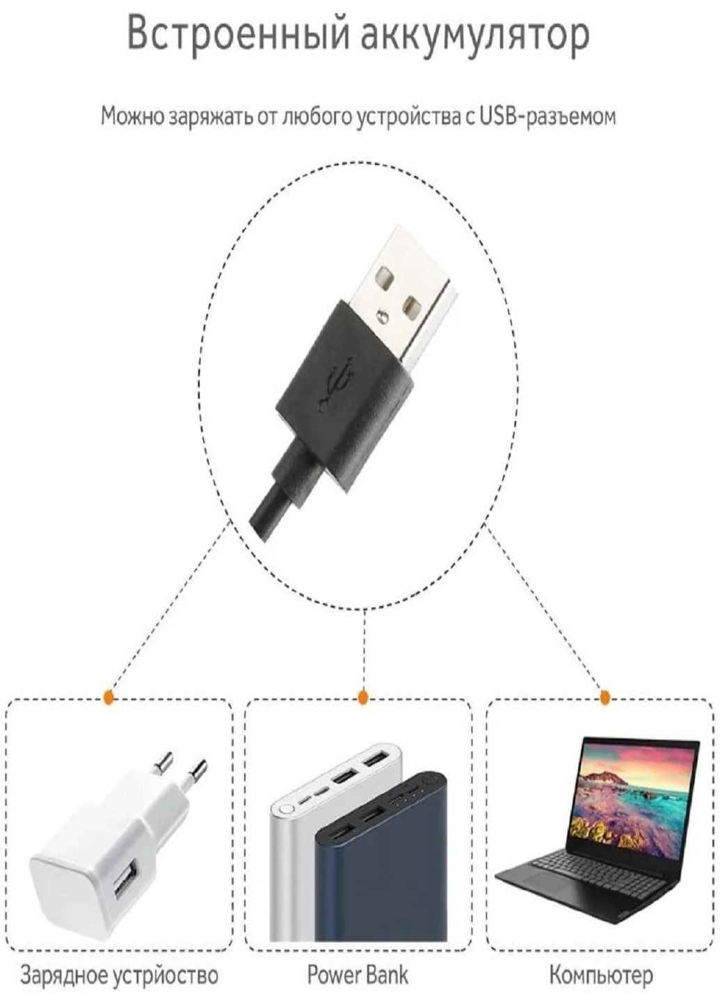 Універсальний акумуляторний сенсорний нічник Місяць 3 режими роботи 15см VTech (308995204)