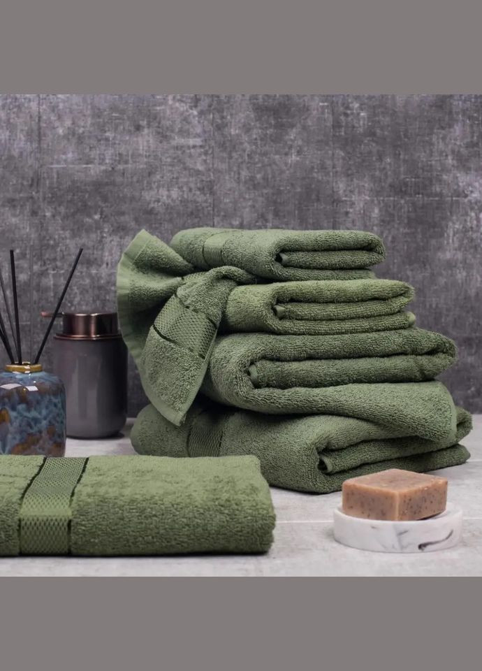 Aisha Home Textile полотенце махровое aisha - royal зеленый 70*140 (400 г/м2) зеленый производство -