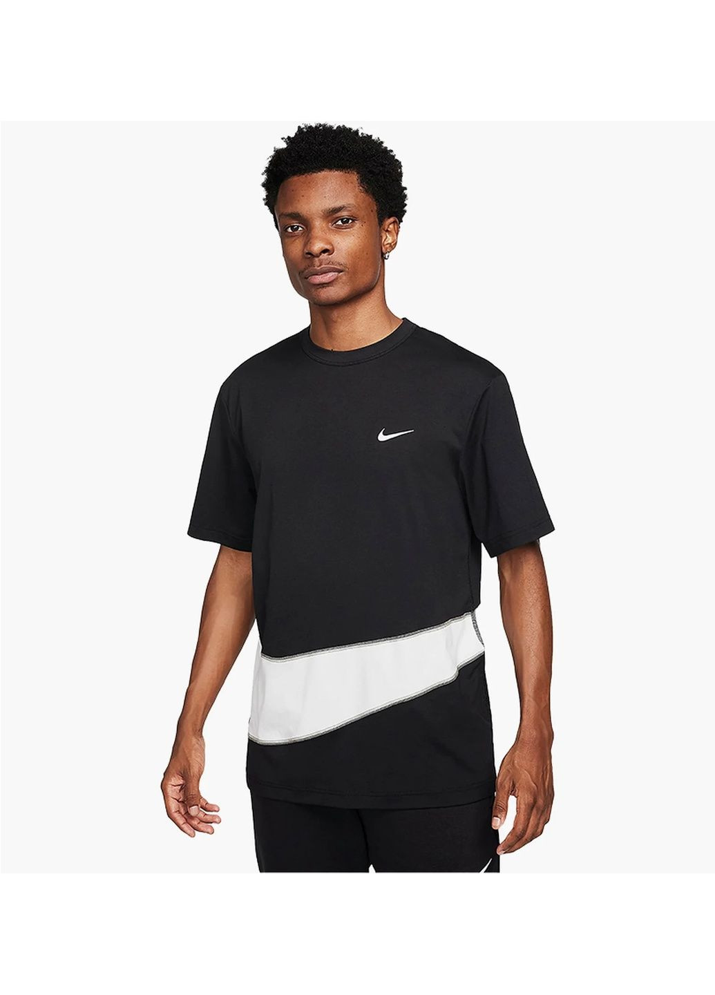 Чорна футболка чоловіча dri-fit uv hyverse black Nike