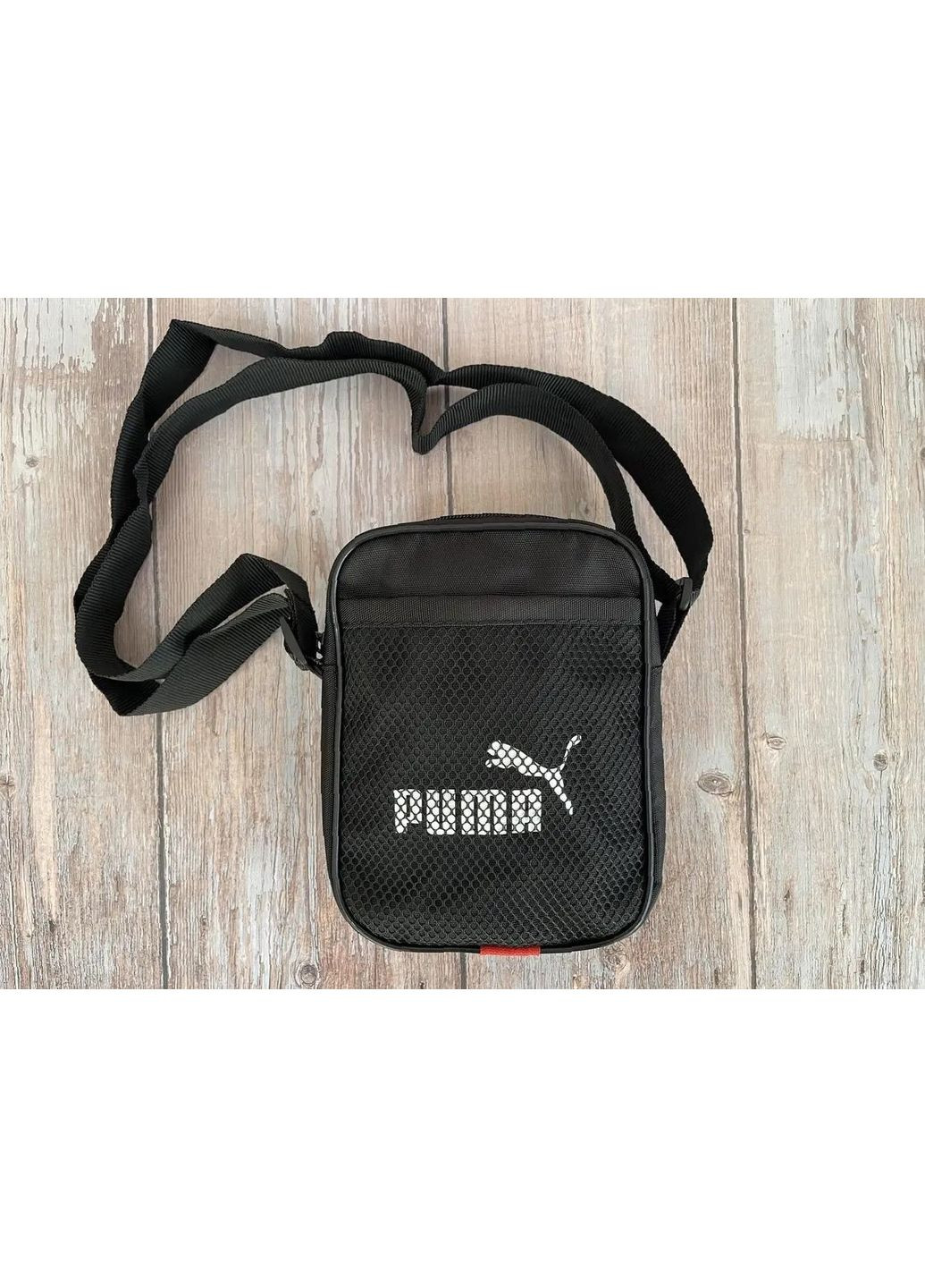 Чёрная барсетка с ремнём - удобна для спорта и путешествий No Brand (365761974)