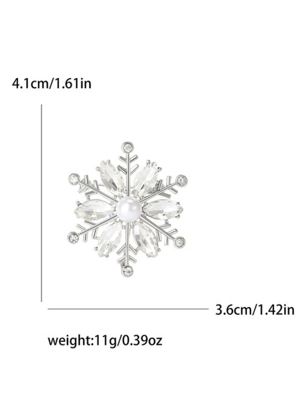 Брошь Снежинка новогодняя #14 Dobroznak (366668088)