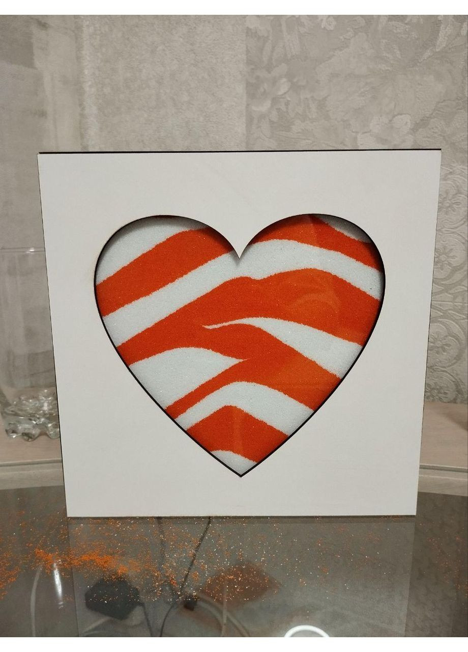 Рамка та кольоровий пісок (на вибір 2 кольори) для весільної пісочної церемонії. No Brand (367056162)