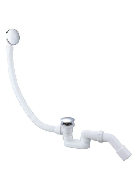 Сифон для ванни BD-03-01 автоматичний (Click-Clack) з переливом, без ревізії (Колір хром) 1 1/2'' (KR5441) KOER (341331731)