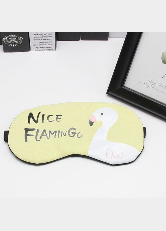 Маска для сна для путешествий Oxa / желтая повязка для глаз из фламинго (20-9.5) No Brand (330618807)