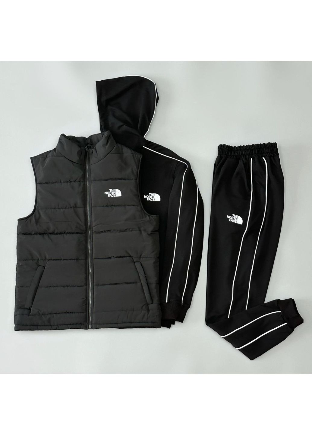 Чоловічий спортивний костюм осінній TNF 3в1 чорний No Brand (358932521)