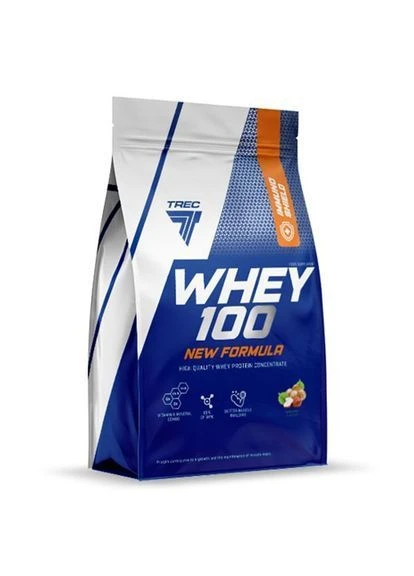 Протеин Whey 100 New Formula 700 г 23 servings Hazelnut Trec Nutrition (375220798)