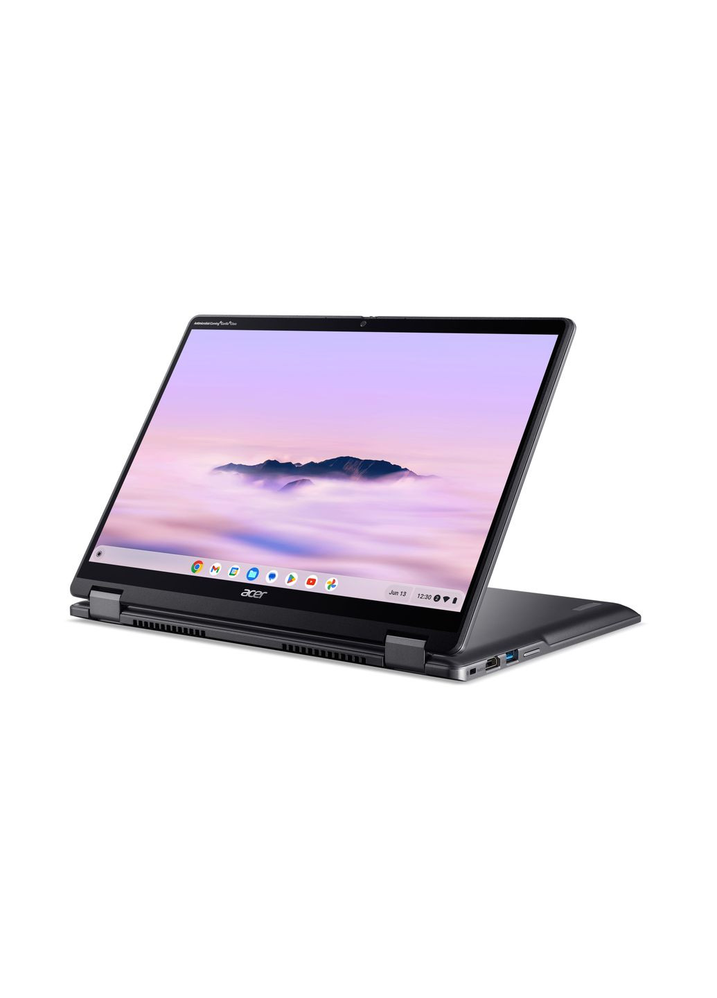 Ноутбук Chromebook Plus Spin 514 CP5144HN 14" WUXGA IPS Touch, Intel 3-100U, 8GB, F256GB, UMA, ChromeOS, серый Acer (314778115)