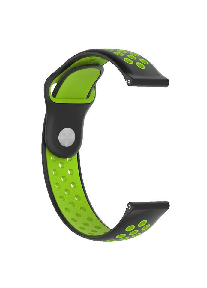 Спортивный ремешок Perfor Sport для часов Huawei Watch 2 - Black&Green Primo (333720353)